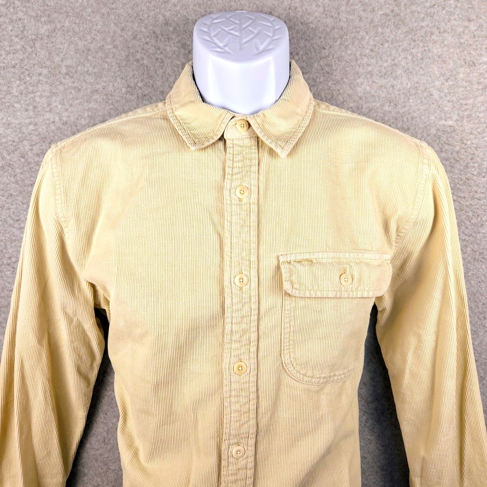 Outerknown Organic Cotton Heavyweight Shirt Mens Small Beige READ‎ (STYLE)